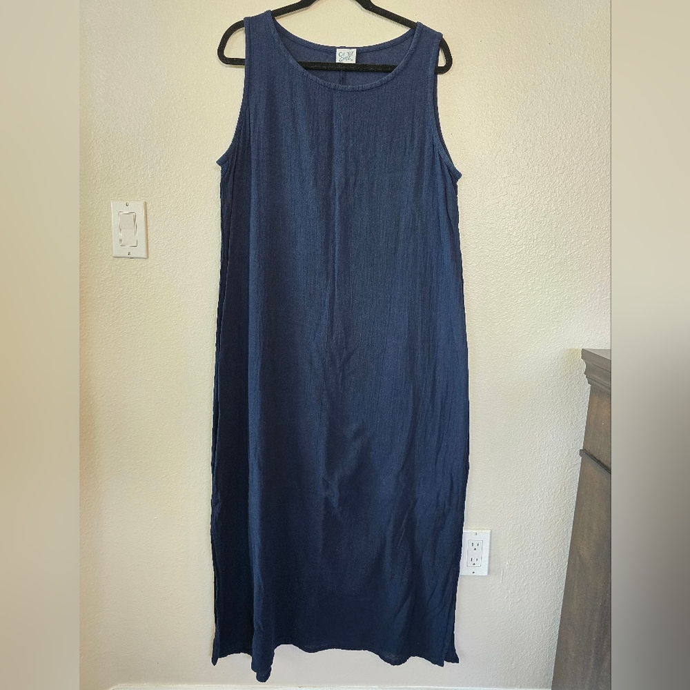 Oh My Gauze! Women's Maxi Dress - Navy Blue